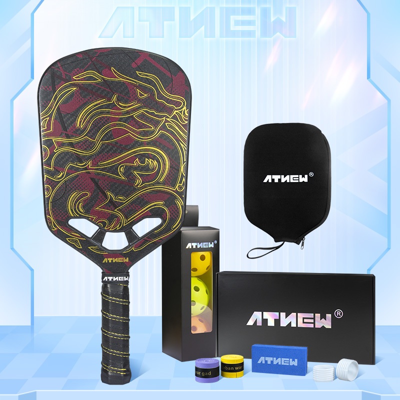 Three-holes Golden Dragon Pickleball Paddle T700 3K Carbon Fiber ...