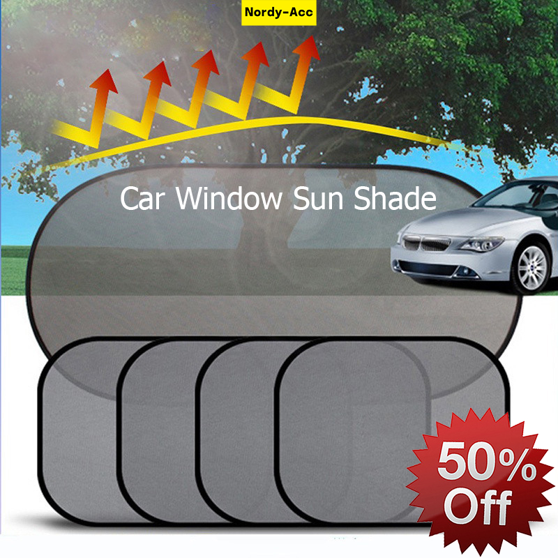 5 PCs car window sun visor UV suction net cover automatic side mount ...
