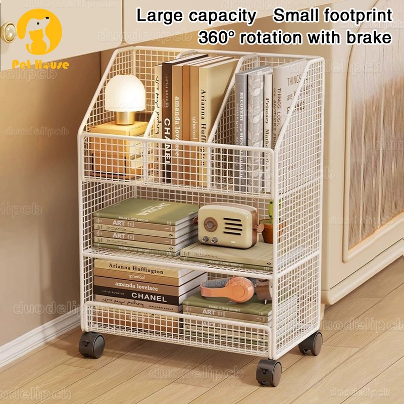 Bookshelf Storage Rack Movable Put It Under The Desk Not Occupying ...