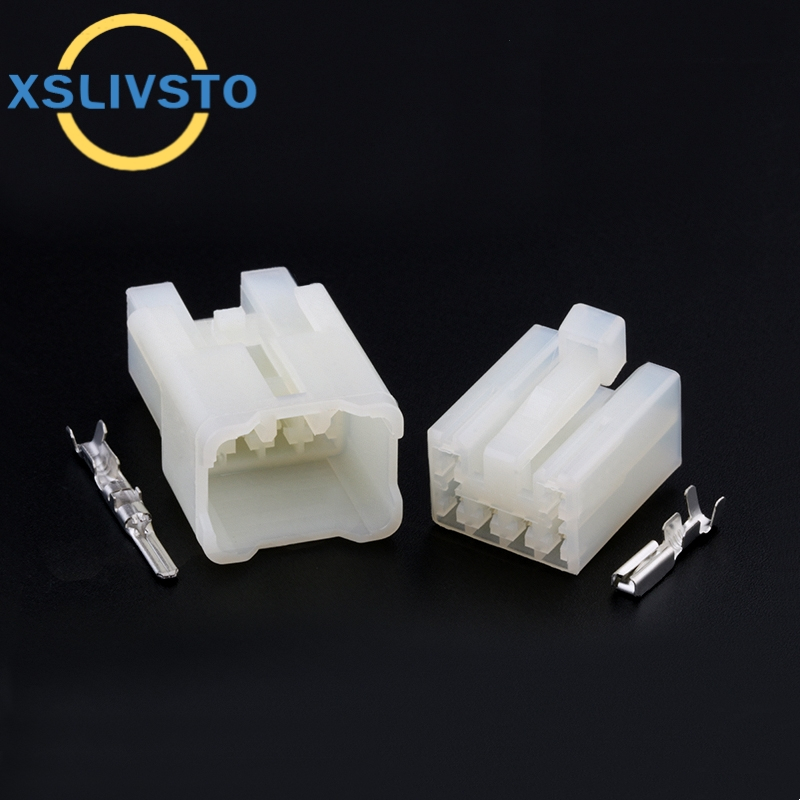1 set 6 Pin Automotive connector Power amplifier audio plug female male