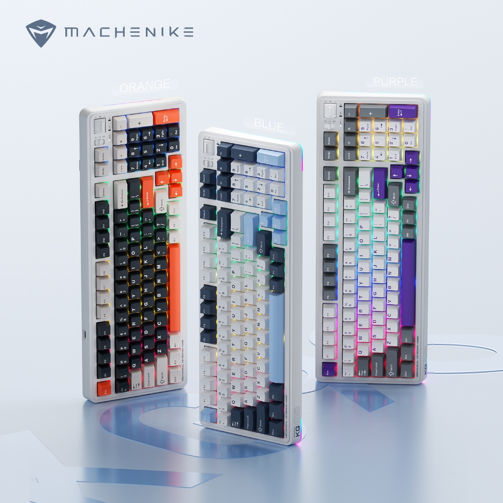Machenike KG98 Gasket Mount Wireless Mechanical Keyboard, Type-C / 2.4 ...