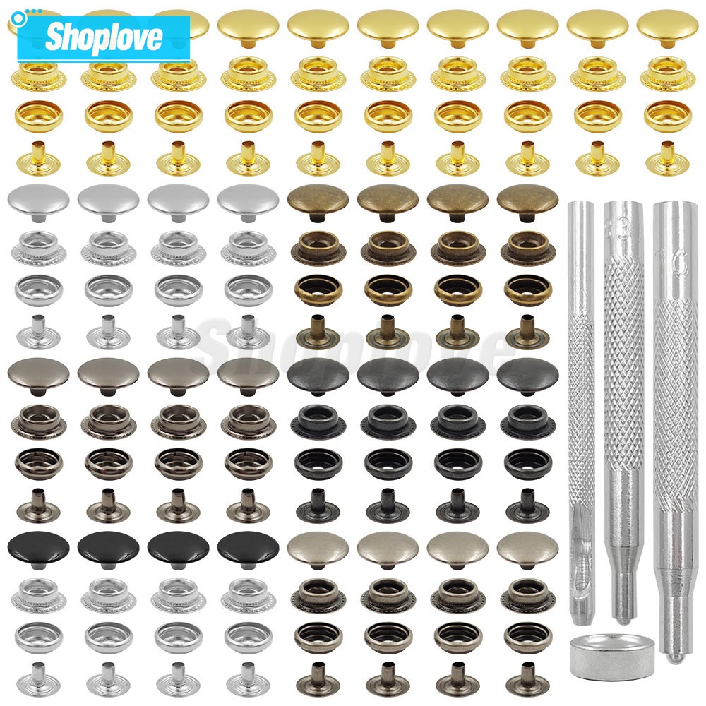25sets/35sets 12.5/15/17/20mm Metal Buckles Snaps Press Button With ...