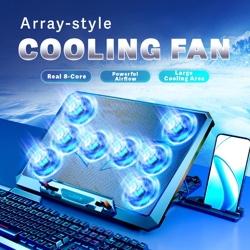 F12L laptop Radiator/Gaming Laptop Cooling Fan with Mobile Phone Holder ...