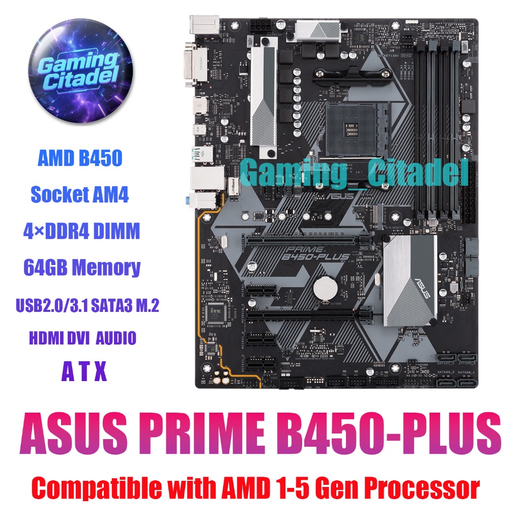 Asus Prime B450 Plus Asus Mobo For Ryzen Asus Prime B450m Prime
