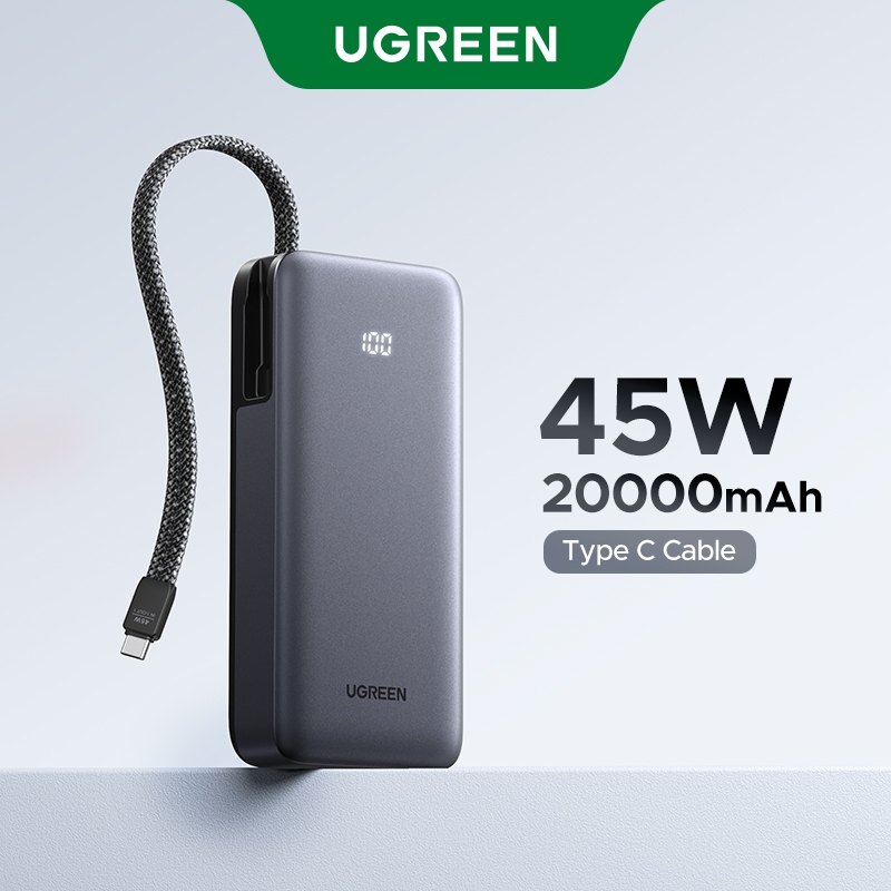 Custodia Protettiva Per Power Bank UGREEN Nexode 20000mAh 45W - In EVA, Con Maniglia, Tasca Rete, Solo Custodia