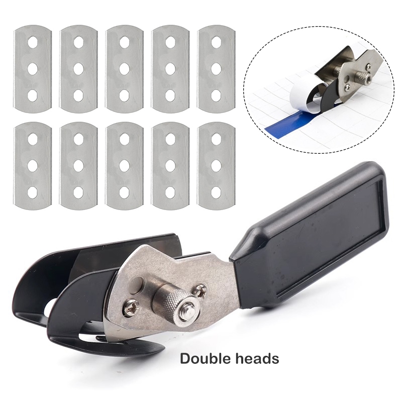 Safety Double Heads Cutter Knife Car Vinyl Wrap Film Paper Back Slitter ...