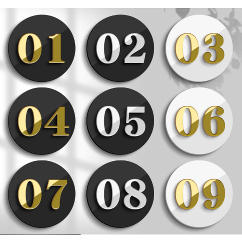 Double-Layer Digital Sign Acrylic Locker Door Number Sign Included ...