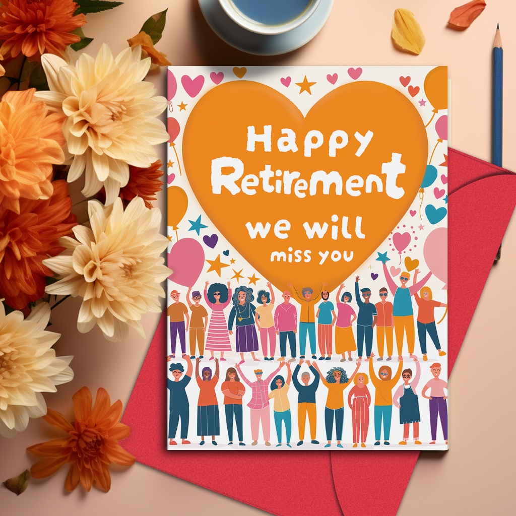 [Local] Super Big Size A4 Happy Retirement Greeting Card With Envelope ...