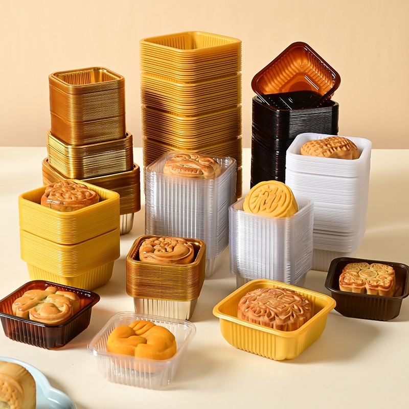 100pcs/packet Mid Autumn Festival Mooncake Base Packaging Box Golden ...