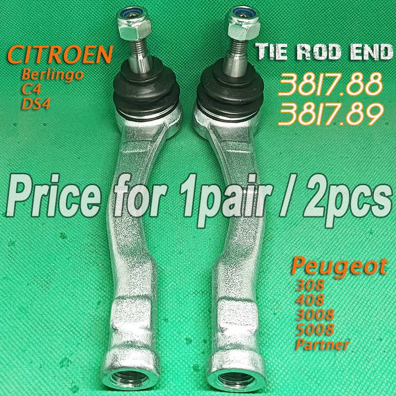 (2pcs)Tie Rod end Peugeot 308 408 3008 5008 CITROEN Berlingo C4 DS4 ...