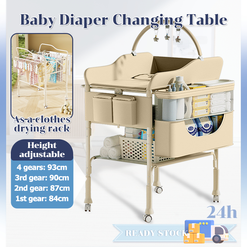 【MY Ready Stock】Foldable Baby Diaper Changing Table 4-speed Adjustable ...
