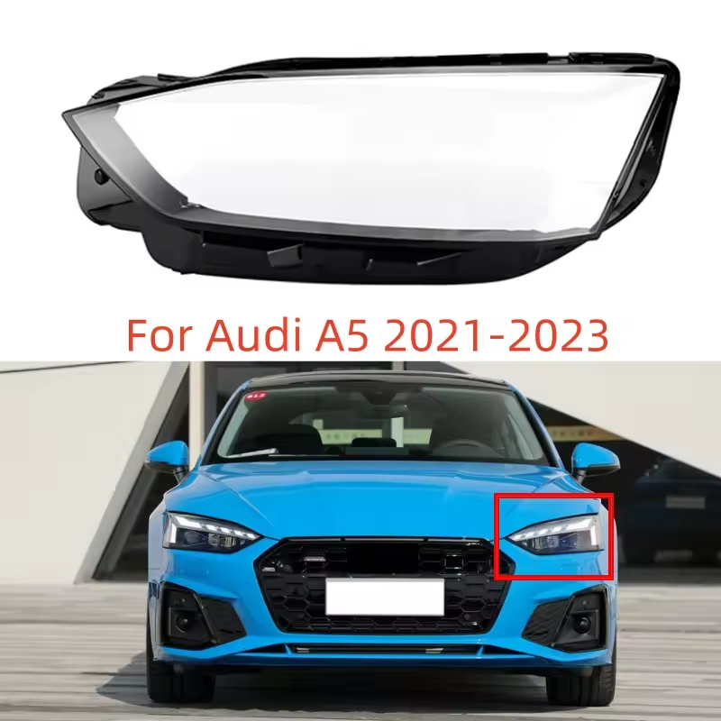 For Audi A5 S5 RS5 2021 2022 2023 Headlight Lens Shell Headlamp Cover ...