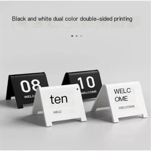 Table Number Plate Vertical Customized Number Plate Acrylic Double ...