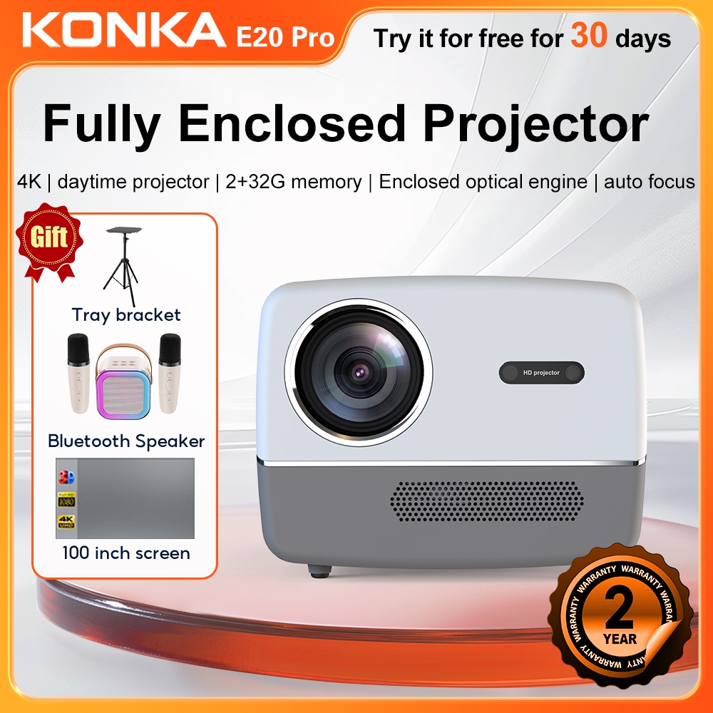 Konka/康佳 4K projector E20pro fully enclosed optical machine auto focus ...