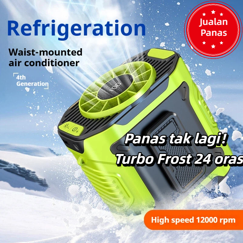 💥Local shipping Waist Clip Fan Portable Fan 8000mAh USB Rechargeable ...