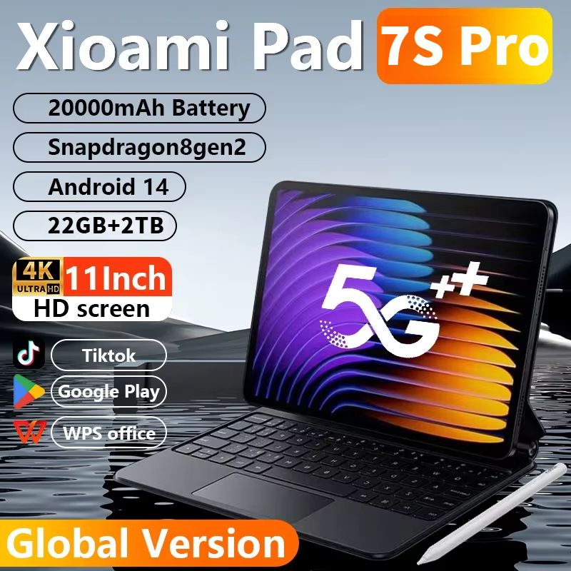 2025 New Original Global Edition MI Tablet PC Pad 7S Pro Snapdragon 8gen2 Android 14 HD 4K 22GB+2TB 5G Tablet Dual SIM WIFI tablet