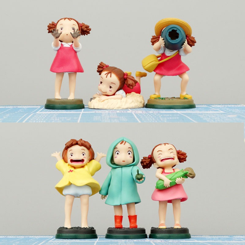 6Pcs/Set 5cm Miyazaki Hayao Anime Series Ponyo on the Cliff Figure ...
