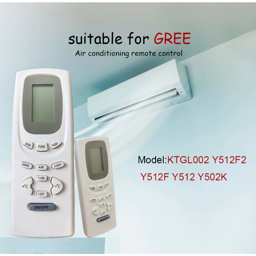 Gree AirCon Remote Control kolin for Split Air Conditioner GREE Y512F2 ...