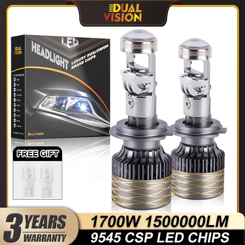 2PCS 1700W 1500000LM H7 H4 Led Headlight Projector Lens H8 H11 H9 9005 ...