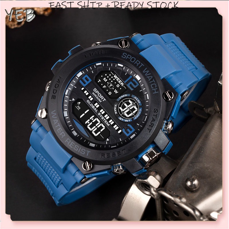 In Stock 】New Student Outdoor Sports Waterproof Watch Multi-function ...