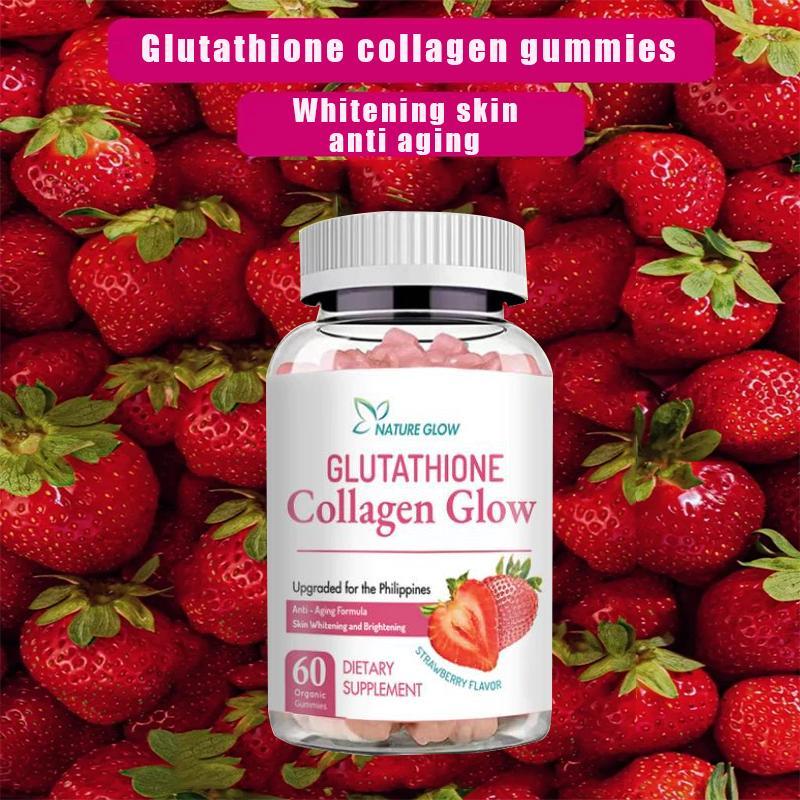 glutathione collagen glow shopee Nature Glow Gummies Whitening Brightens Skin Collagen Vitamin Dietary Supplement CHANGARLOAD Glutathione Collagen Glow Gummies