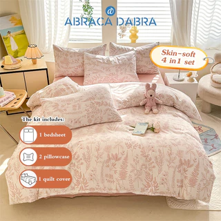 Abraca Dabra 3 in 1&4 in 1 Premium Cotton Fitted Bedsheet Set (Cadar Murah Hebat) & Quilt Cover & Pillowcase