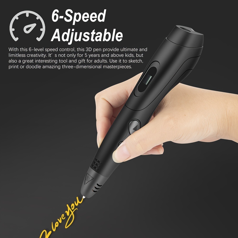 3D Pen 3D Printing Pen 3D PLA Printing Doodle Arts Craft Drawing USB ...