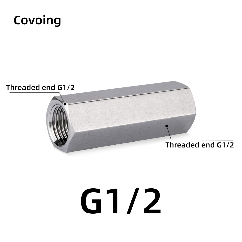 304 Stainless Steel Hex Male Thread One-Way Check Valve – Multiple Sizes (1/8", 1/4", 3/8", 1/2", 3/4", 1")