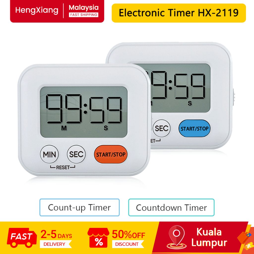 HengXiang Electronic Timer HX-2119 Count-up/Count-down Magnetic Digital ...