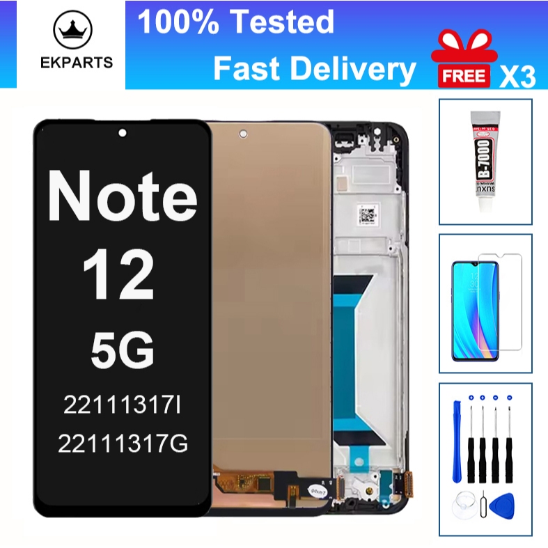 Schermo LCD Per Redmi Note 12 4G/5G E Poco X5 6,67” – Kit Di Sostituzione Con Strumenti E Test Di Qualità