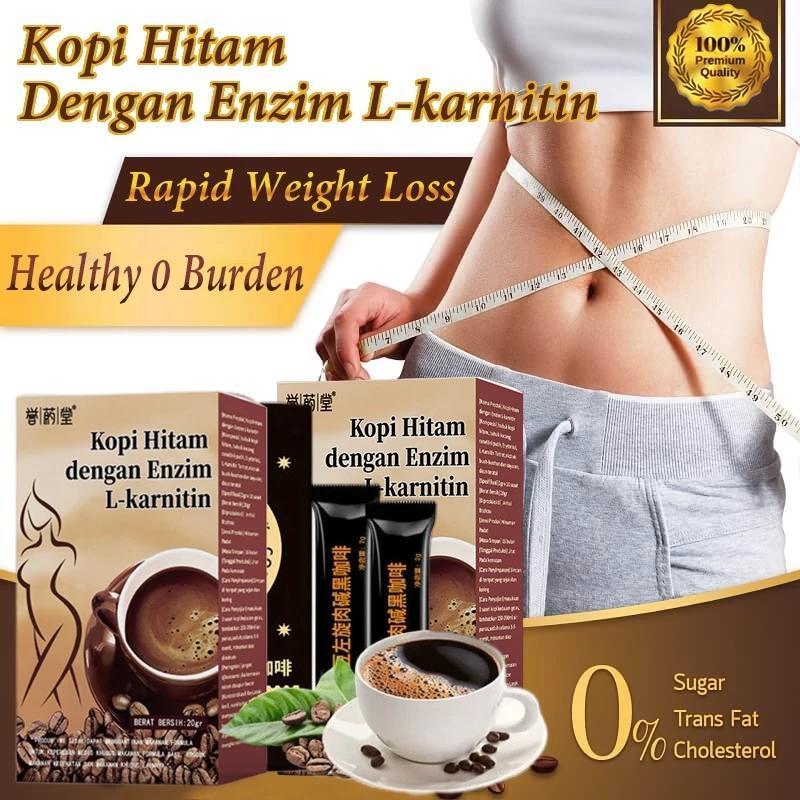 kotak kopi hitam l-karnitin kopi diet enzim pelangsing tubuh penghancur  lemak 黑咖啡左旋肉碱咖啡减肥酶 Black Coffee L-carnitine Coffee Weight Loss Enzyme