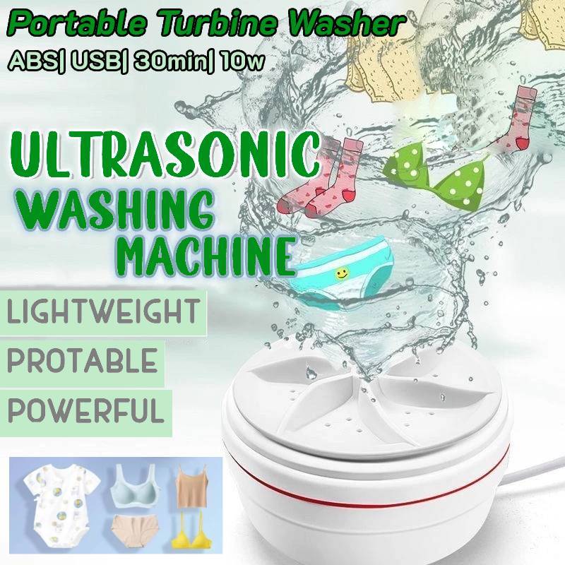 【Local Delivery】Mini Portable Ultrasonic Turbo Washing Machine Lazy ...