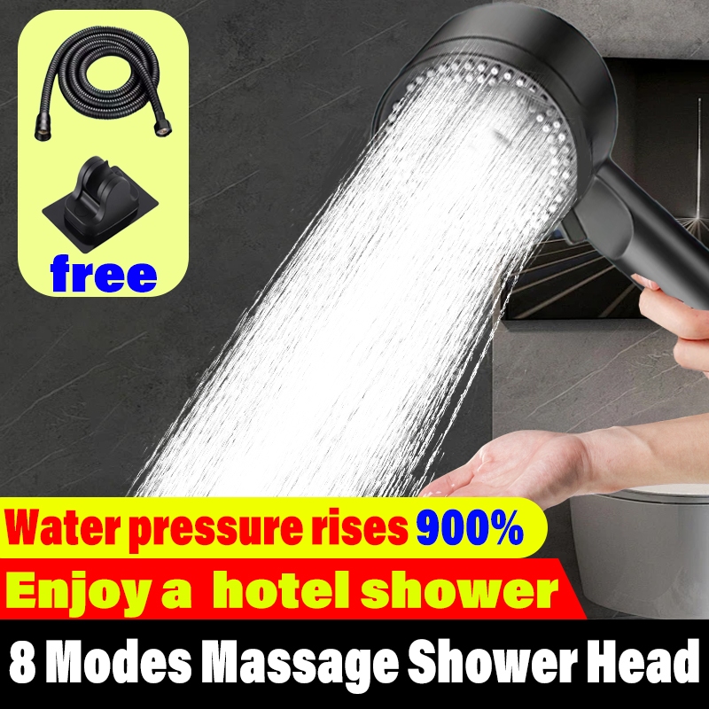 8 Modes Massage rain wall Shower Head high pressure Universal ...