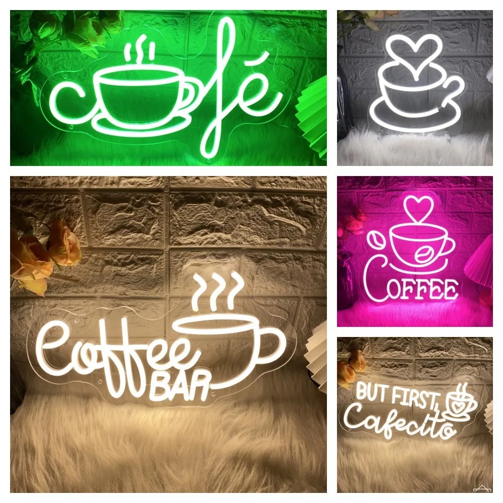 Coffee Bar Neon Led Sign Cafe Pantry Neon Lights USB Coffee Shop Room ...