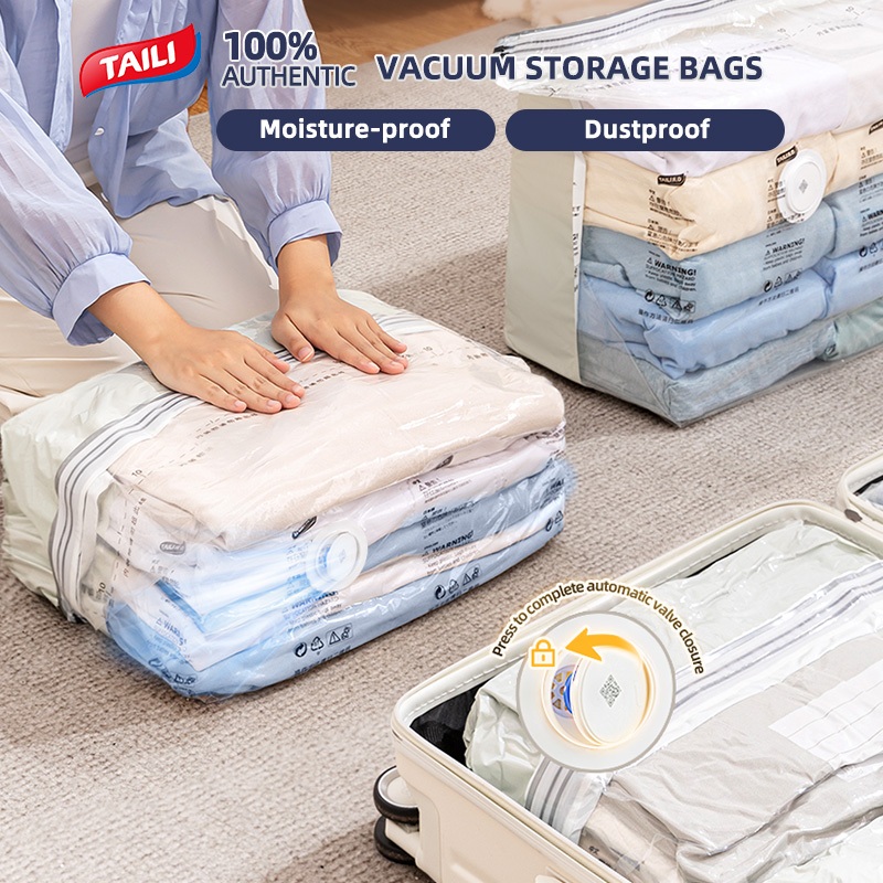 TAILI No-Pump Vacuum Storage Bag 3D Space Saving Extra large vacuum ...