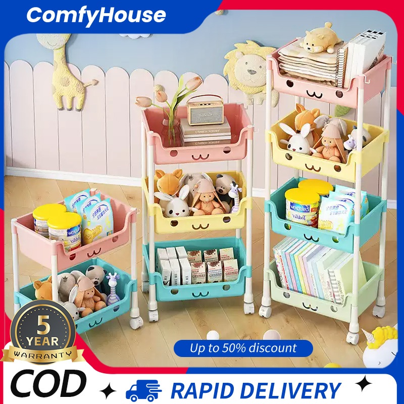 3/4/5 Layer Kids Toys Storage Trolley Storage Rack Kids Toys Storage ...