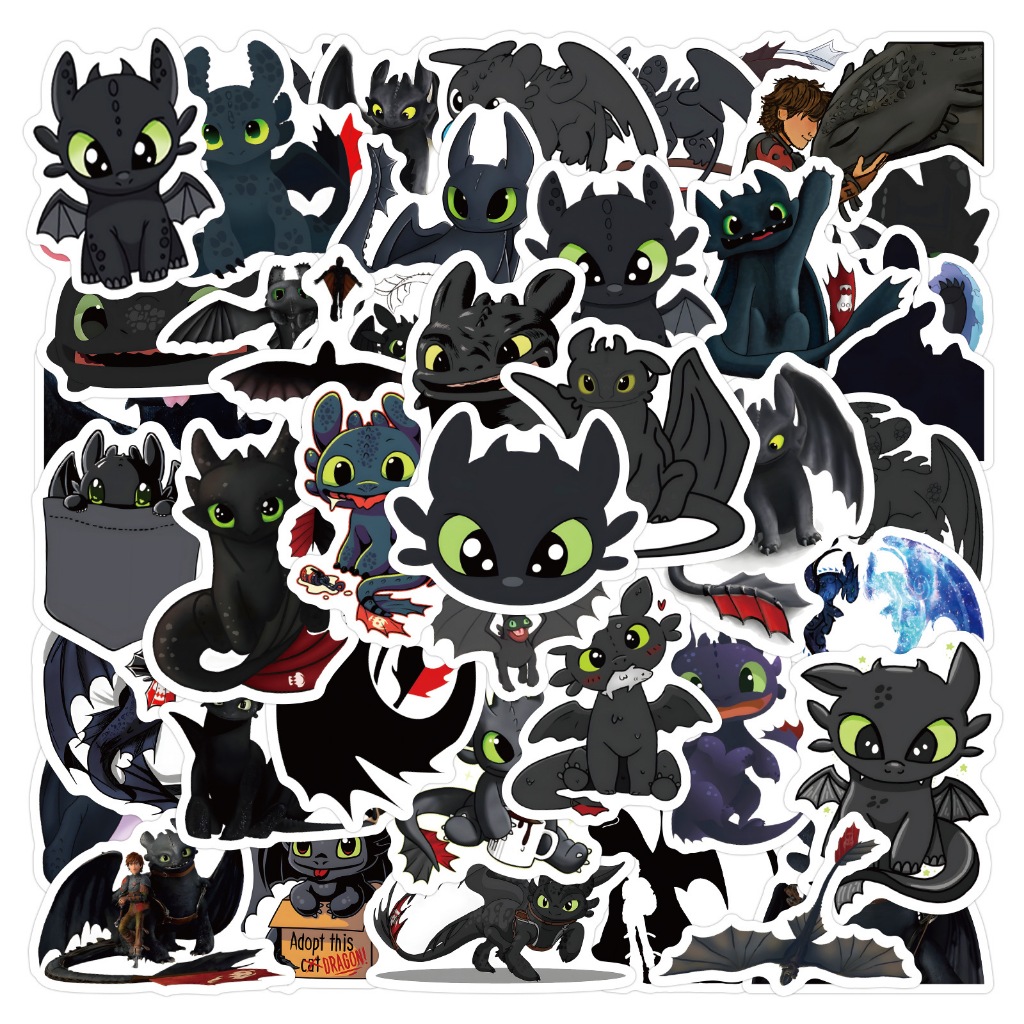 55pcs Cute Toothless Stickers For Kids Dancing Toothless Dance How To ...