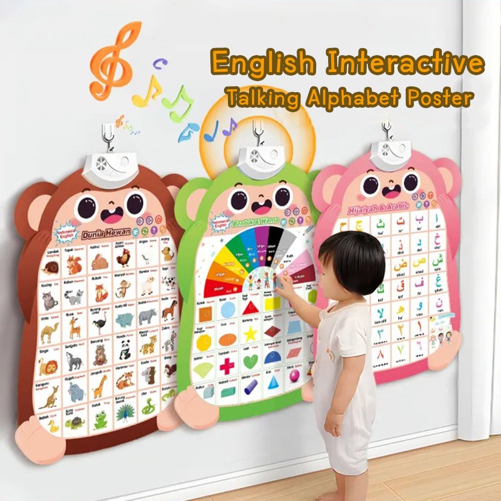 English Interactive Talking Alphabet Poster Chart With Sound Learning ...