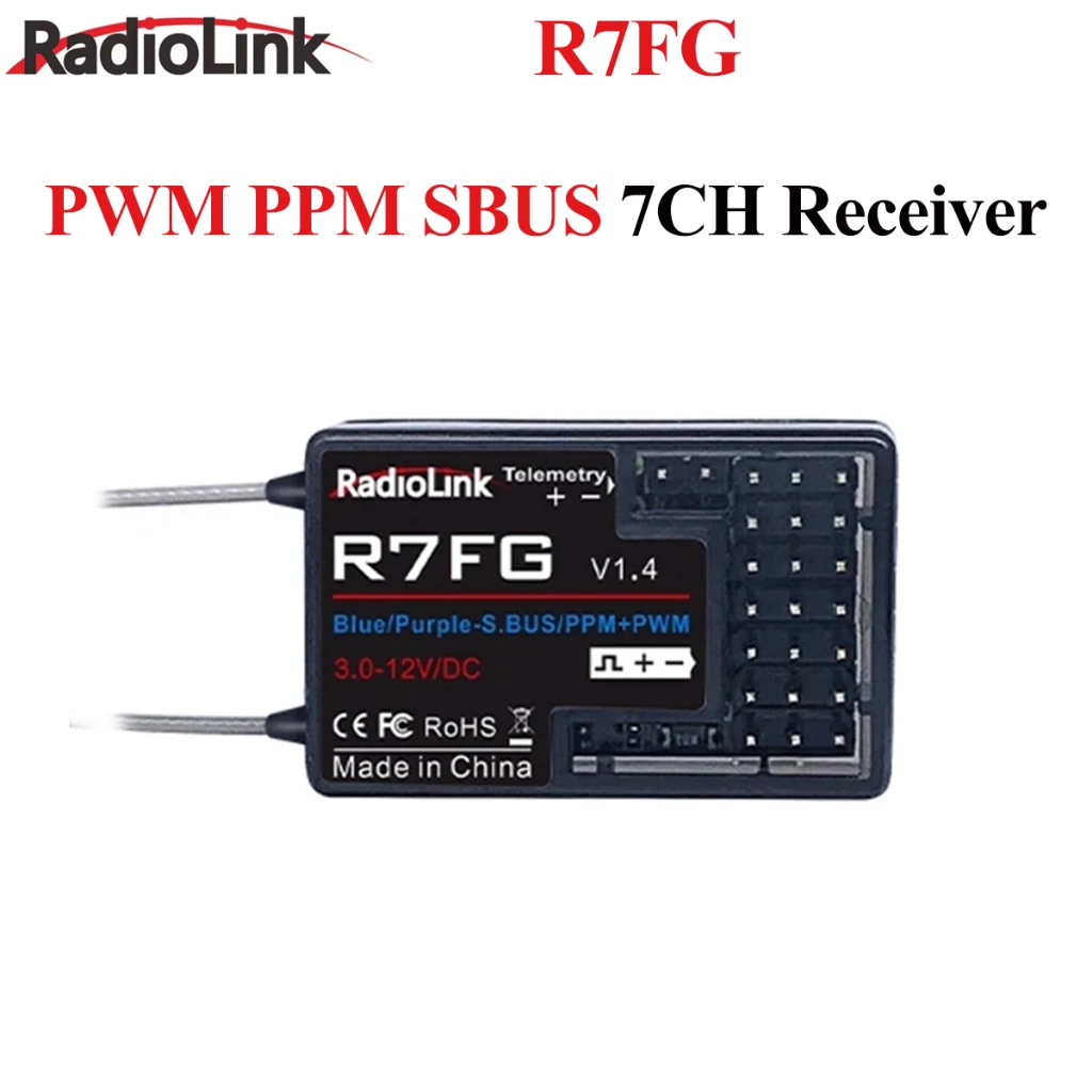 Radiolink R7FG 7Channle 2.4G Gyro RC Receiver Car Dual Antenna Reciever ...
