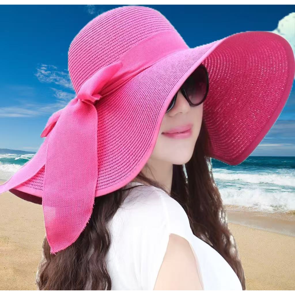 **[Trend Comel!] Topi Jerami Tepi Lebar Perempuan, Perlindungan UV ...
