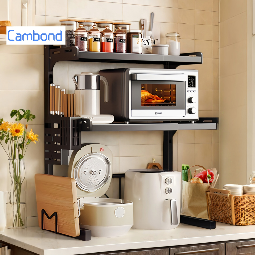Cambond Adjustable Microwave Rack Heat-resistant Microwave Oven Rack ...
