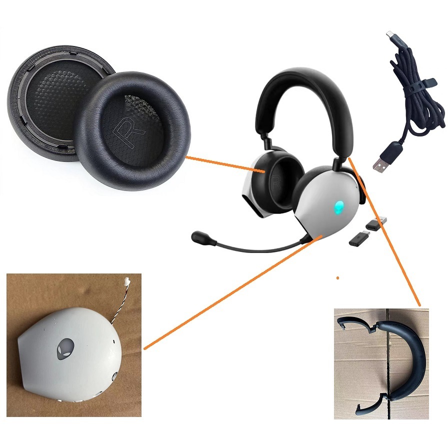 Original Replacement Parts for Alienware AW920H Headphones,Ear Pads ...
