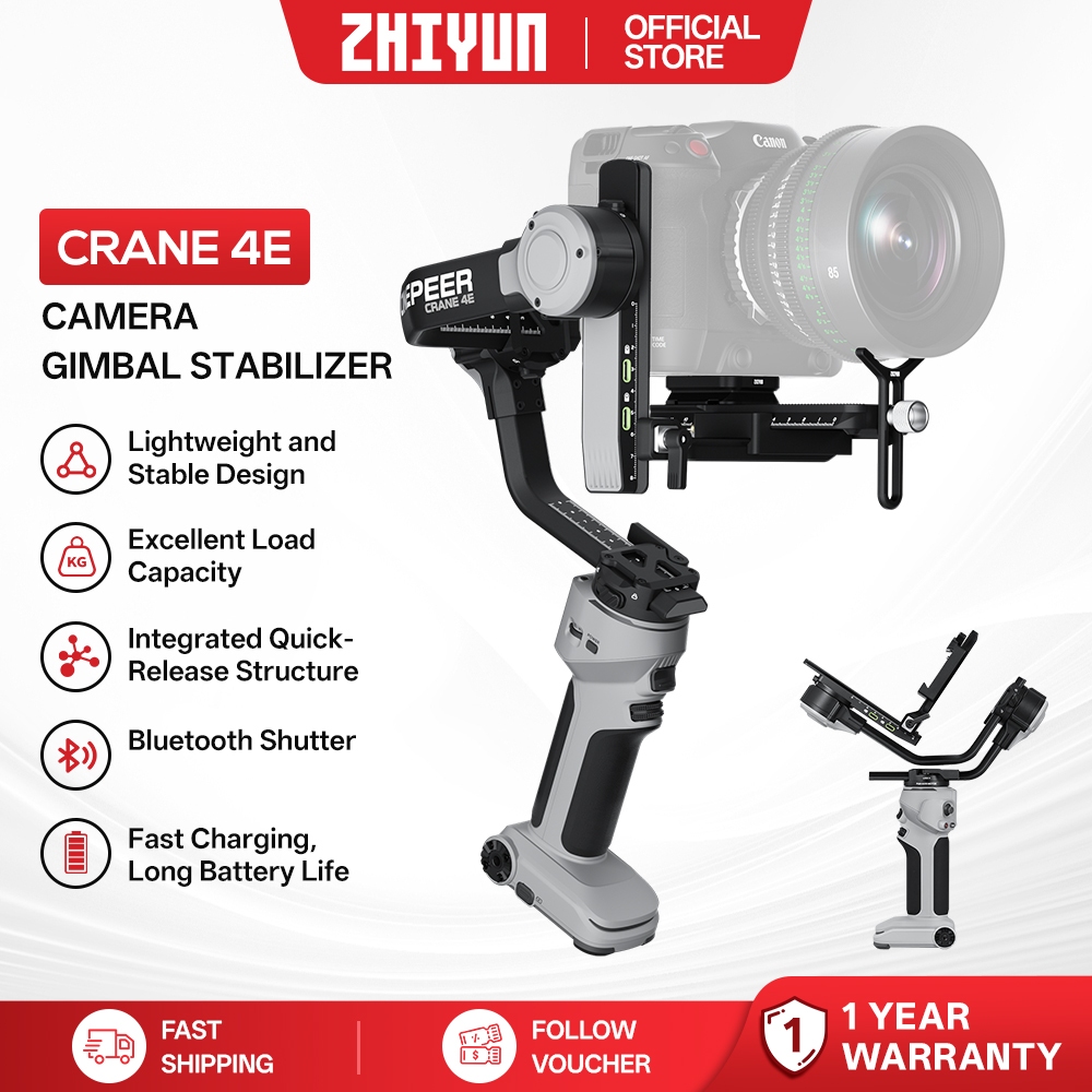 ZHIYUN Crane 4E - Camera Gimbal Stabilizer, 3 Axis Gimbal Stabilizer ...