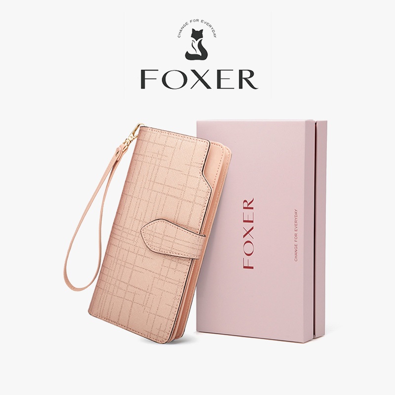FOXER Women's wallet Long -style High end Genuine leather ...