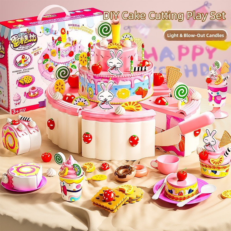 Children's Birthday Cake Toys-Blowable Electronic Candles+Velcro ...