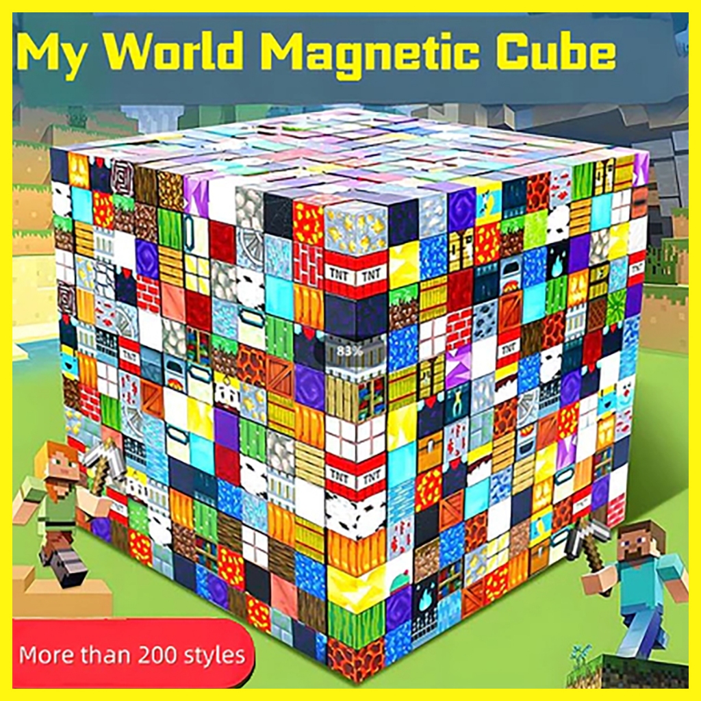 【Ready Stock】World Magnetic Cube Building Blocks: DIY Educational Set ...