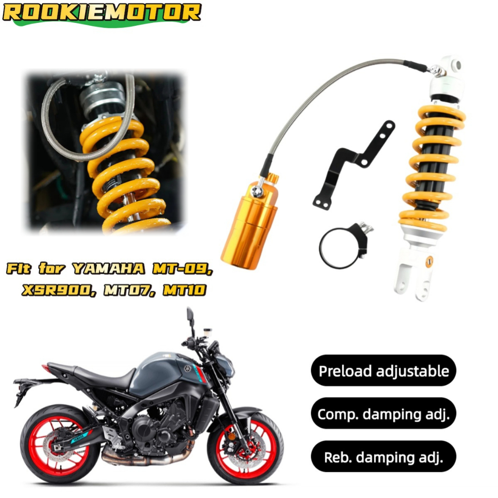 Upgraded Rear Shock Modified Damper for Yamaha MT-09 XSR900 MT-07 MT-10 ...