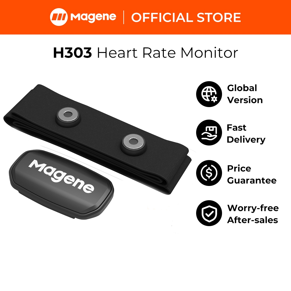 Magene H303 Heart Rate Monitor Mover Bluetooth ANT + Sensor With Chest ...
