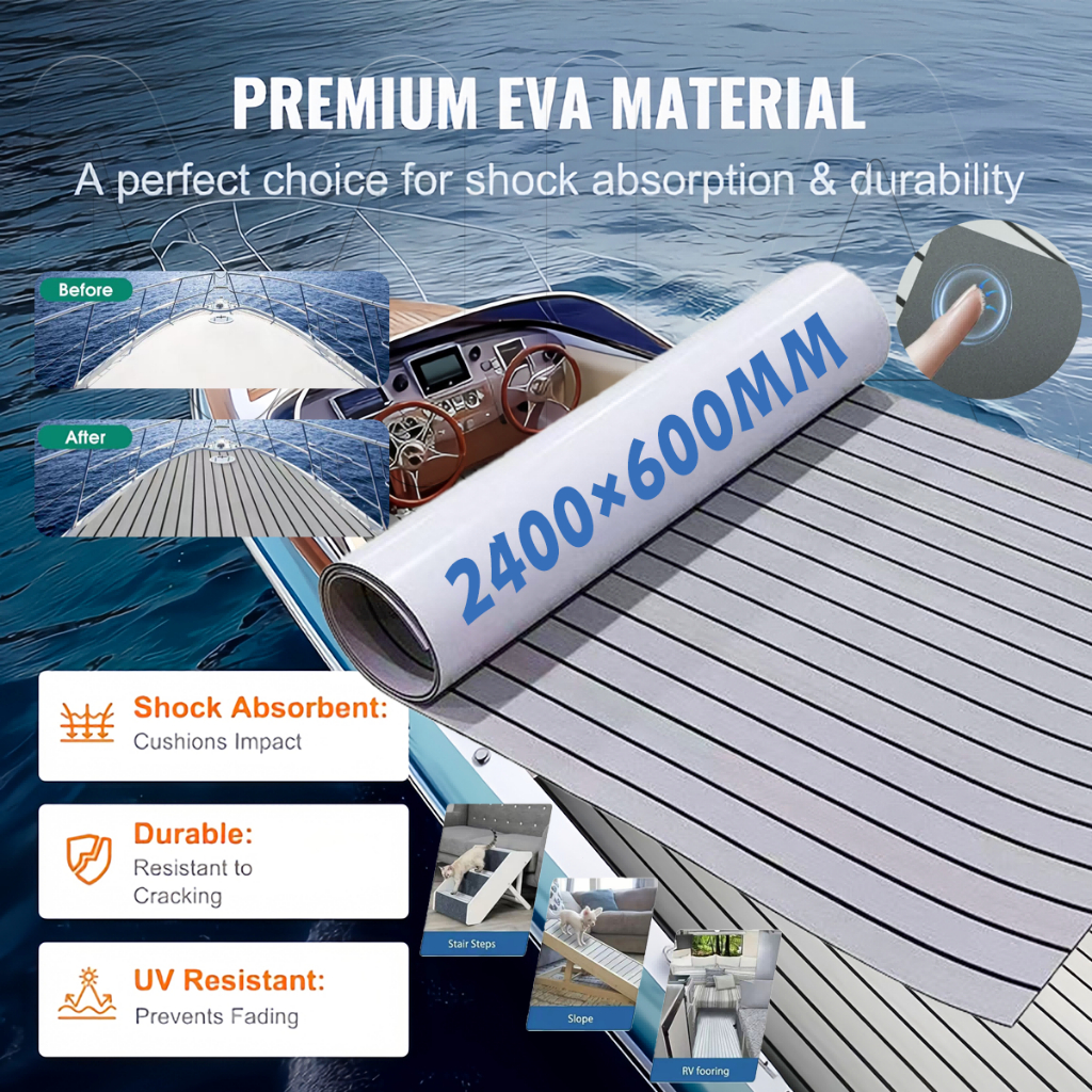 Boat Flooring EVA Foam Boat Decking Faux Teak Marine Flooring Boat Mat ...