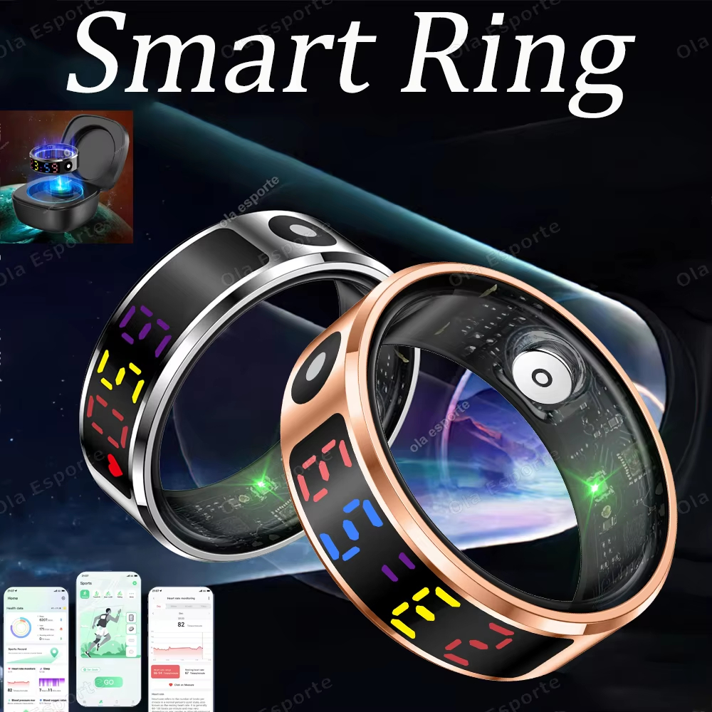 New For Xiaomi R12 Color LED Smart Ring Touch Display Screen 5ATM ...